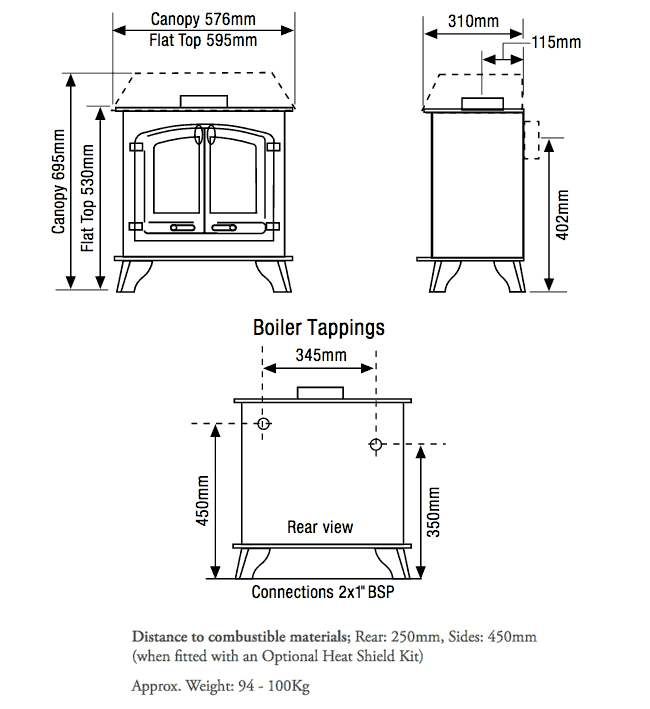 Yeoman Exe Wood Burning Stove Flames.co.uk