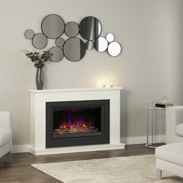FLARE Collection by Be Modern Carter Marble Electric Fireplace Suite