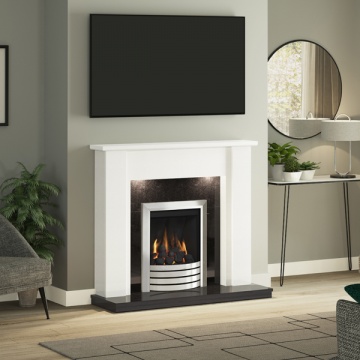 FLARE Collection by Be Modern Elda Marble Fireplace