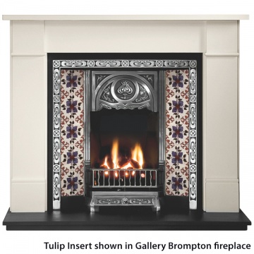 Gallery Tulip Cast Iron Tiled Fireplace Insert