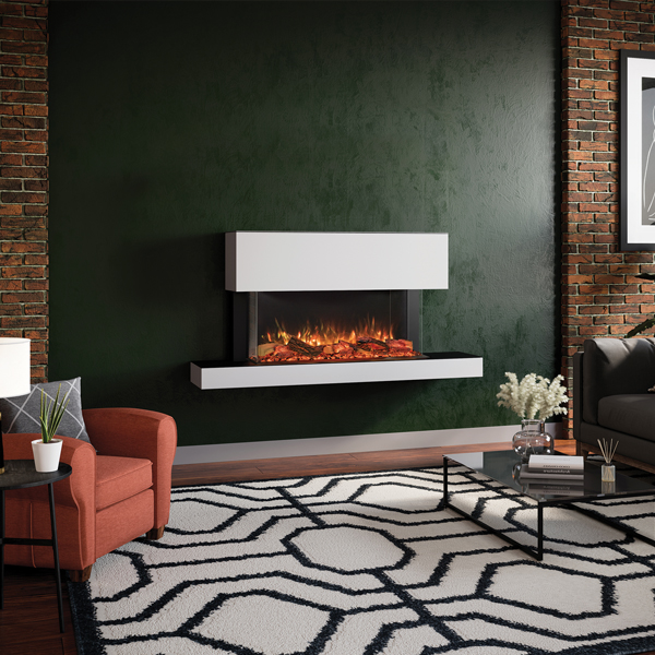 Onyx Avanti 110RW Milazzo Electric Fireplace Suite