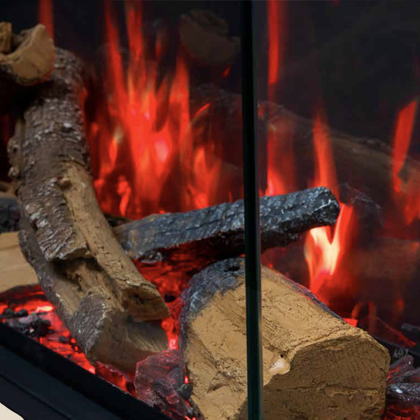Pureglow Seaton Limestone Electric Fireplace Suite