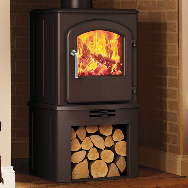 Broseley Serrano 5 SE Log Store MultiFuel Stove Flames.co.uk