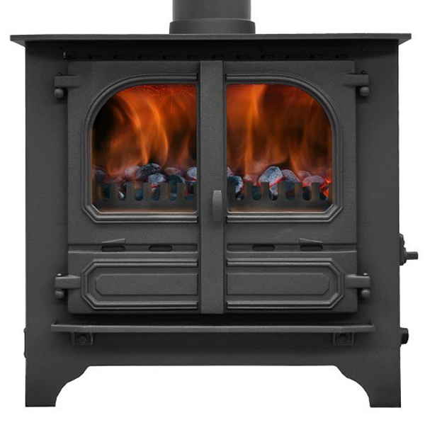 Dunsley Highlander 10 MultiFuel Central Heating Boiler Stove Flames