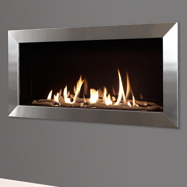 Verine Eden Elite Slimline Balanced Flue Gas Fire Flames.co.uk