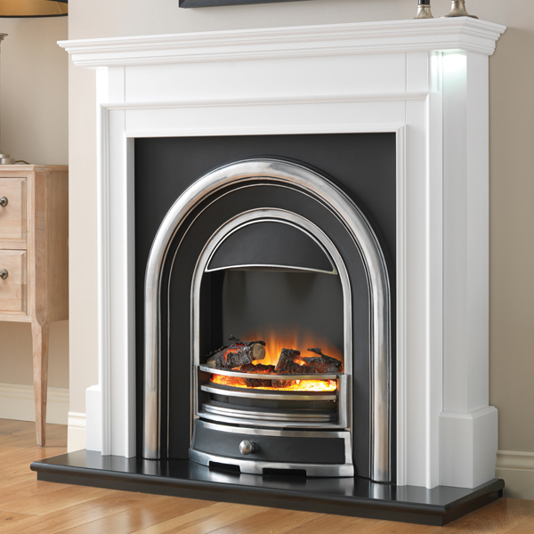 Flamerite Aubade with Tennyson Cast Electric Fireplace Suite