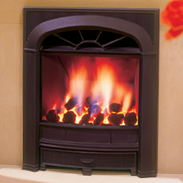 Gazco Logic HE Richmond Balanced Flue Convector Gas Fire Flames.co.uk