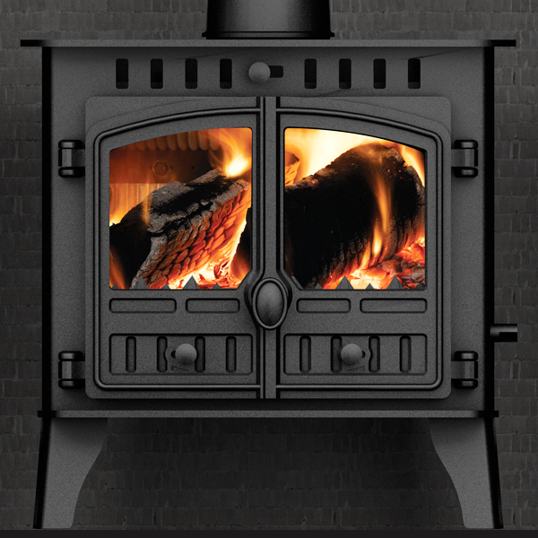 Hunter Herald 5 Slimline Wood Burning & MultiFuel Stove Flames.co.uk