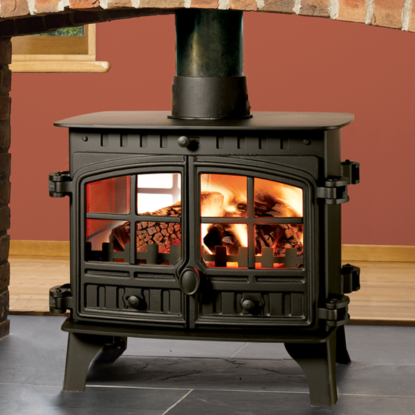 Hunter Herald 8 Double Sided Wood Burning & MultiFuel Stove Flames.co.uk