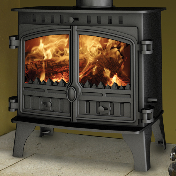 Hunter Herald 8 Slimline Wood Burning & MultiFuel Stove Flames.co.uk