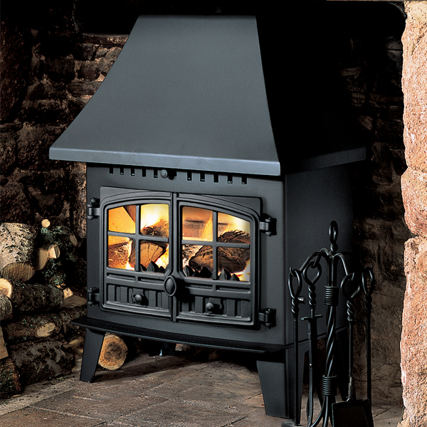 Hunter Herald Inglenook Stove Low Output Flames.co.uk