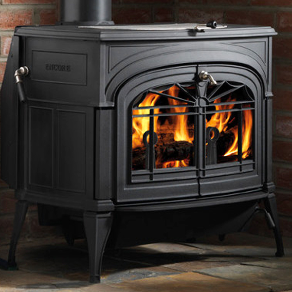 Minimalist Vermont Wood Burning Stove for Living room