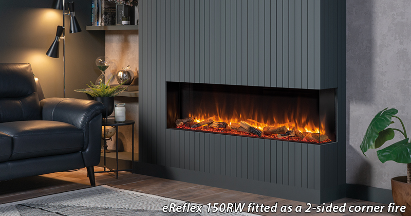 2-Sided Corner Electric Fire
