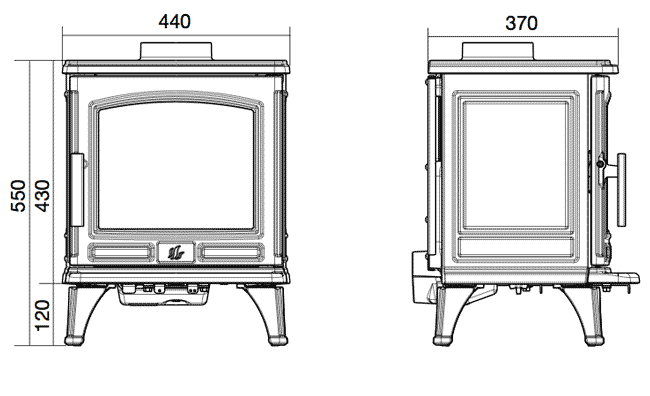 ACR Oakdale Stove Sizes