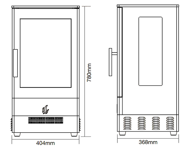 ACR Trinity Electric Stove Dimensons