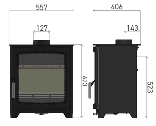 Parkray Aspect 6 Stove Dimensions