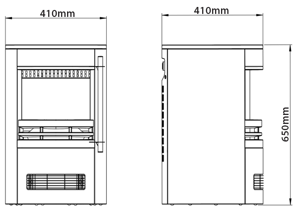 Be Modern Tunstall Electric Stove Dimensions