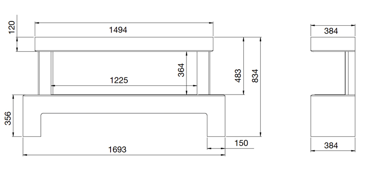 ACR Brindley Floor Standing Electric Fireplace Suite Dimensions
