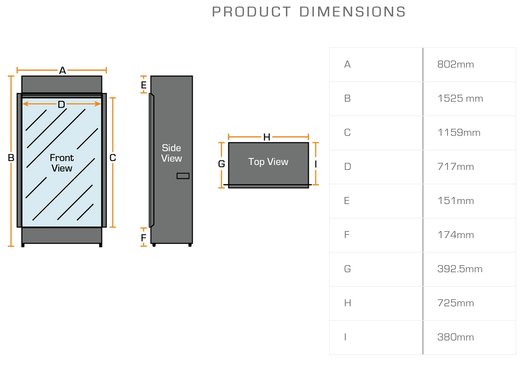 British Fires Knightwood Electric Fire Sizes