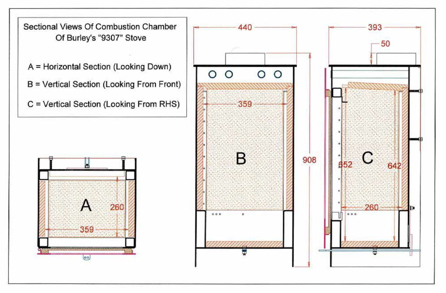 Burley Carlby 9307-C Dimensions