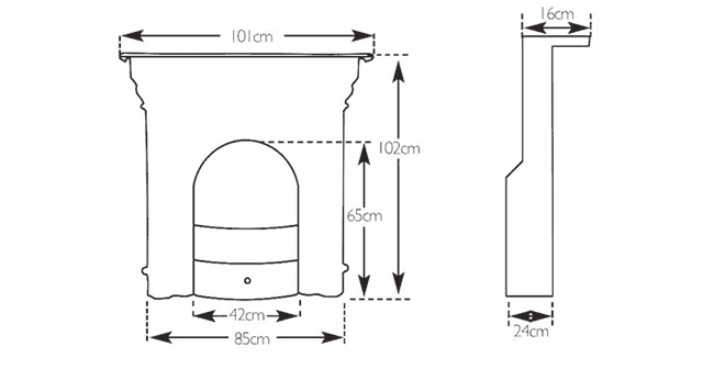 Carron Tweed Cast Iron Fireplace Dimensions