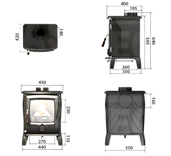 Cast Tec Cougar 5 Stove Sizes