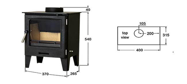 Cast Tec Horizon 5 Stove Dimensions