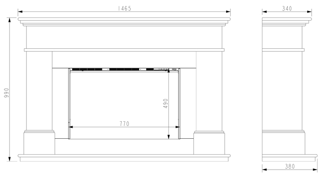 Celsi Ultiflame Adour Aleesia Illumia Fireplace Sizes