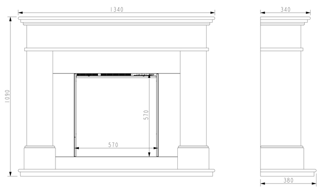 Celsi Ultiflame Adour Asencio Illumia Fireplace Sizes