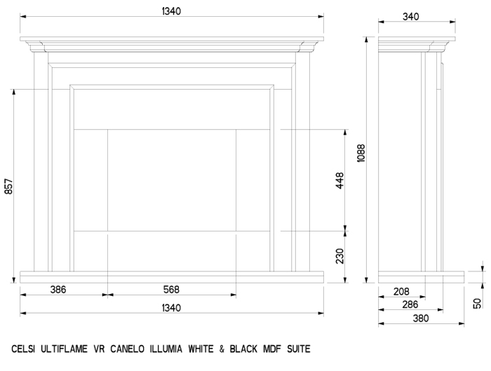 Celsi Ultiflame Canelo Suite Sizes