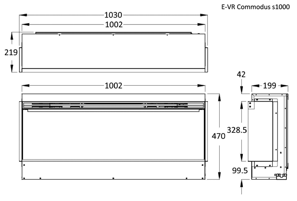 Celsi Commodus S-1000 Dimensions