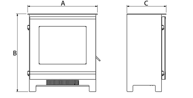 Celsi Electristove XD Glass Electric Stove Sizes