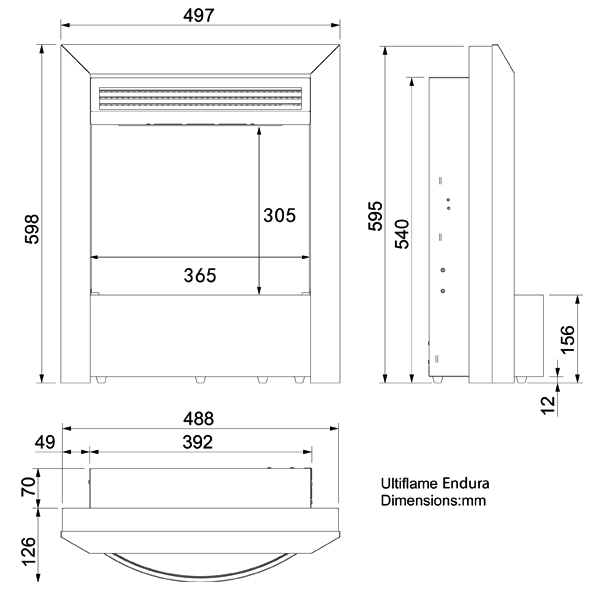 Celsi Ultiflame VR Endura Dimensions