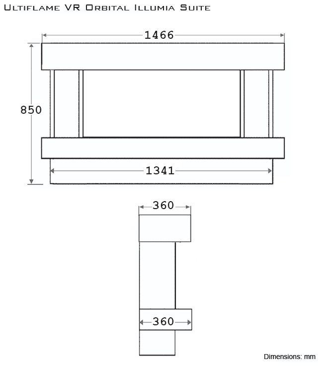 Celsi Ultiflame Orbital Illumia Suite Dimensions