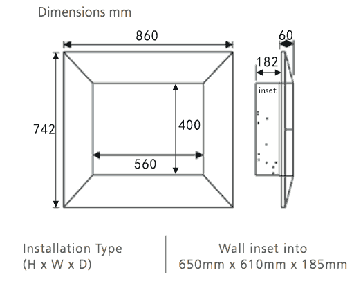 Celsi Ultiflame Impulse Dimensions