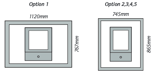 Crystal Fires Options fascia range dimensions