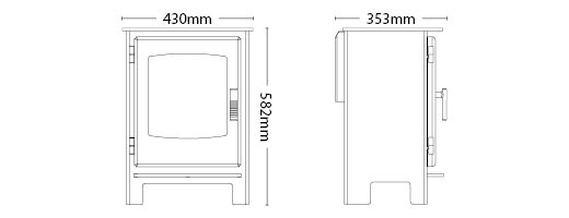 Broseley Desire 5 Gas Stove Sizes