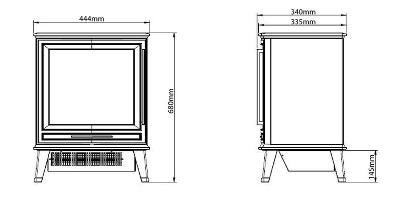 Dimplex Laverton Stove Sizes