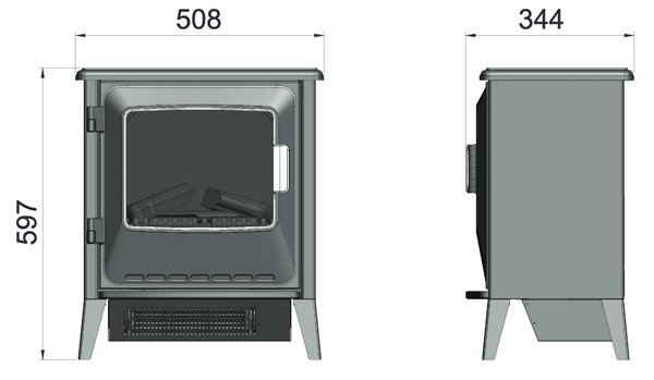 Dimplex Lucia Stove Sizes