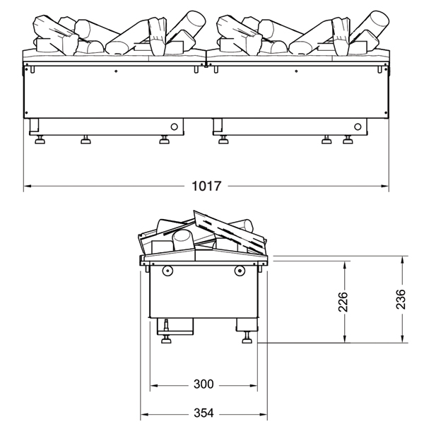 Dimplex Cassette 1000 Optimyst Sizes