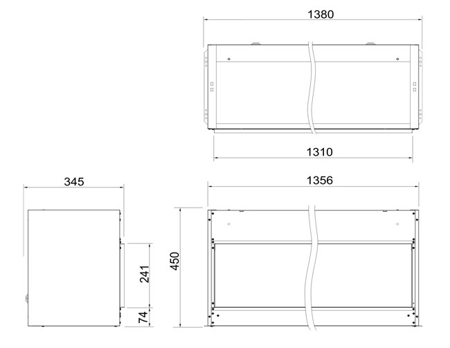 Dimplex PGF20 Electric Fire Sizes