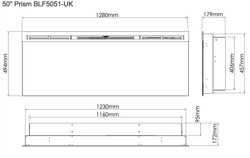 Dimplex Prism 50 Sizes