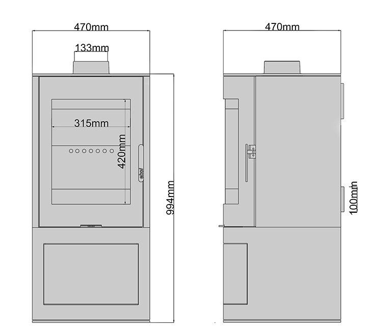 Ekol Linx Stove Sizes