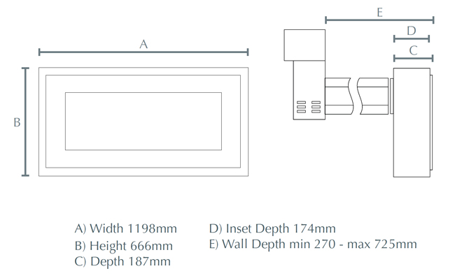 Elgin & Hall Elsie 960BF Dimensions