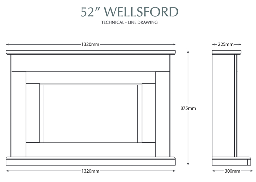 FLARE Wellsford Fireplace Sizes