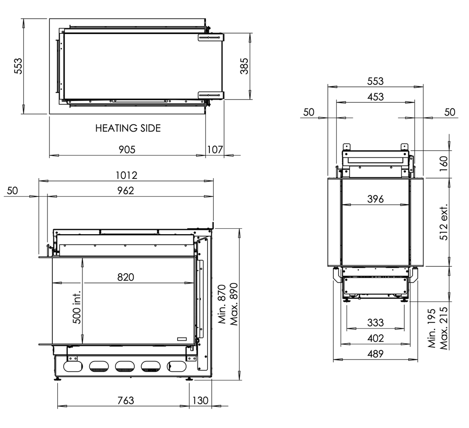 Faber e-MatriX Mood 800-500 RD Electric Fireplace | Flames.co.uk
