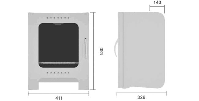 Firebelly FB Wood Burning Stove Sizes