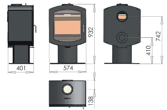 Firebelly Firepod Wood Burning Stove Sizes