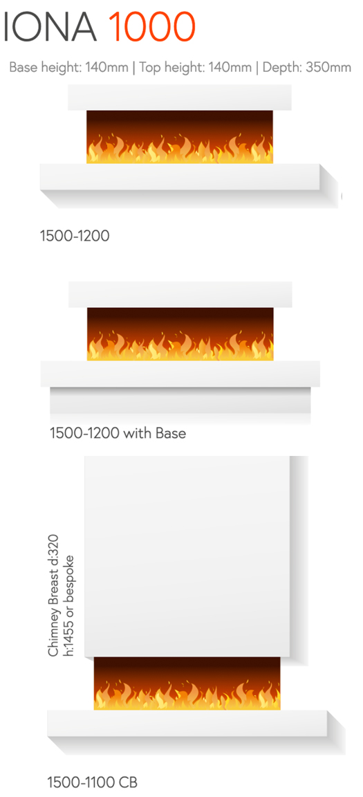 Flamerite Exo Suite with Glazer 1000 Fire Sizes