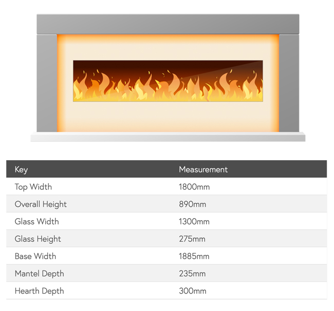 Flamerite Sholus Suite Dimensions